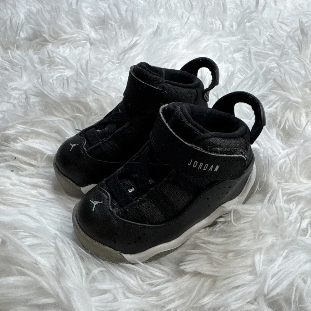 TODDLER KIDS NIKE AIR JORDAN 6 Rings Black 5C ( 323420 021 ) Basketball Baby